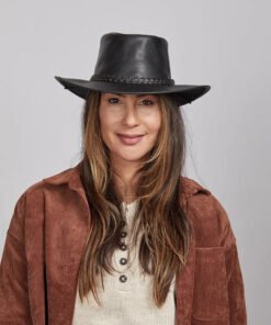 Crusher Womens Leather Crushable Outback Hat
